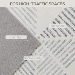 Kozy - Modern Area Rug, Geometric Pattern Non-Slip Washable Rug, Soft Floor Carpet for Living Room, Bedroom, Dining Room, Home Office, 290 x 200 cm, Grey