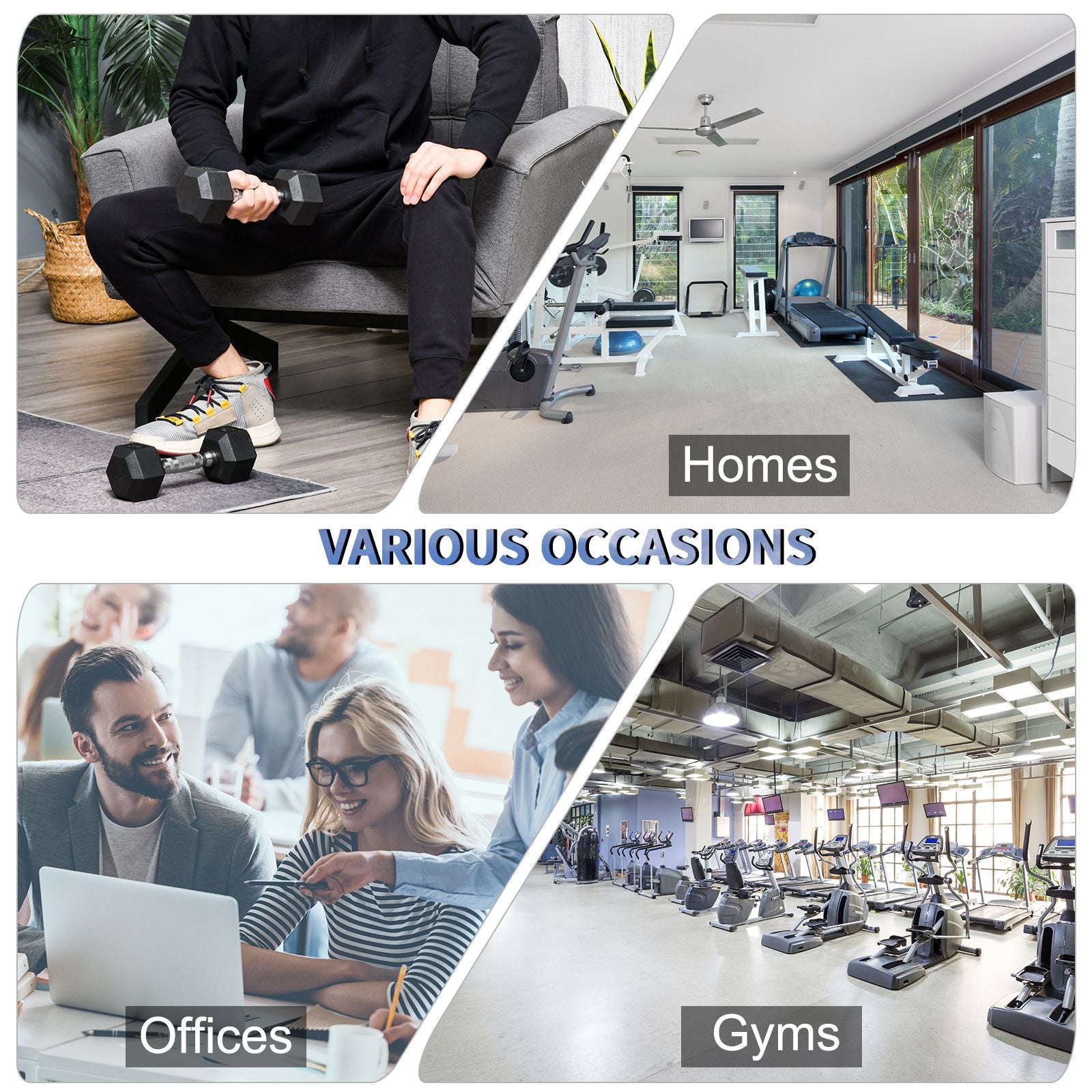 Kozy 2x4kg Rubber Dumbbell Sports Hex Weights Sets Home Gym Fitness Hexagonal Dumbbells Kit Weight Lifting Exercise