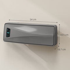 Kozy 2000W Ceramic Electric Heater with Fan, Adjustable Thermostat, Wall Mounted - Grey