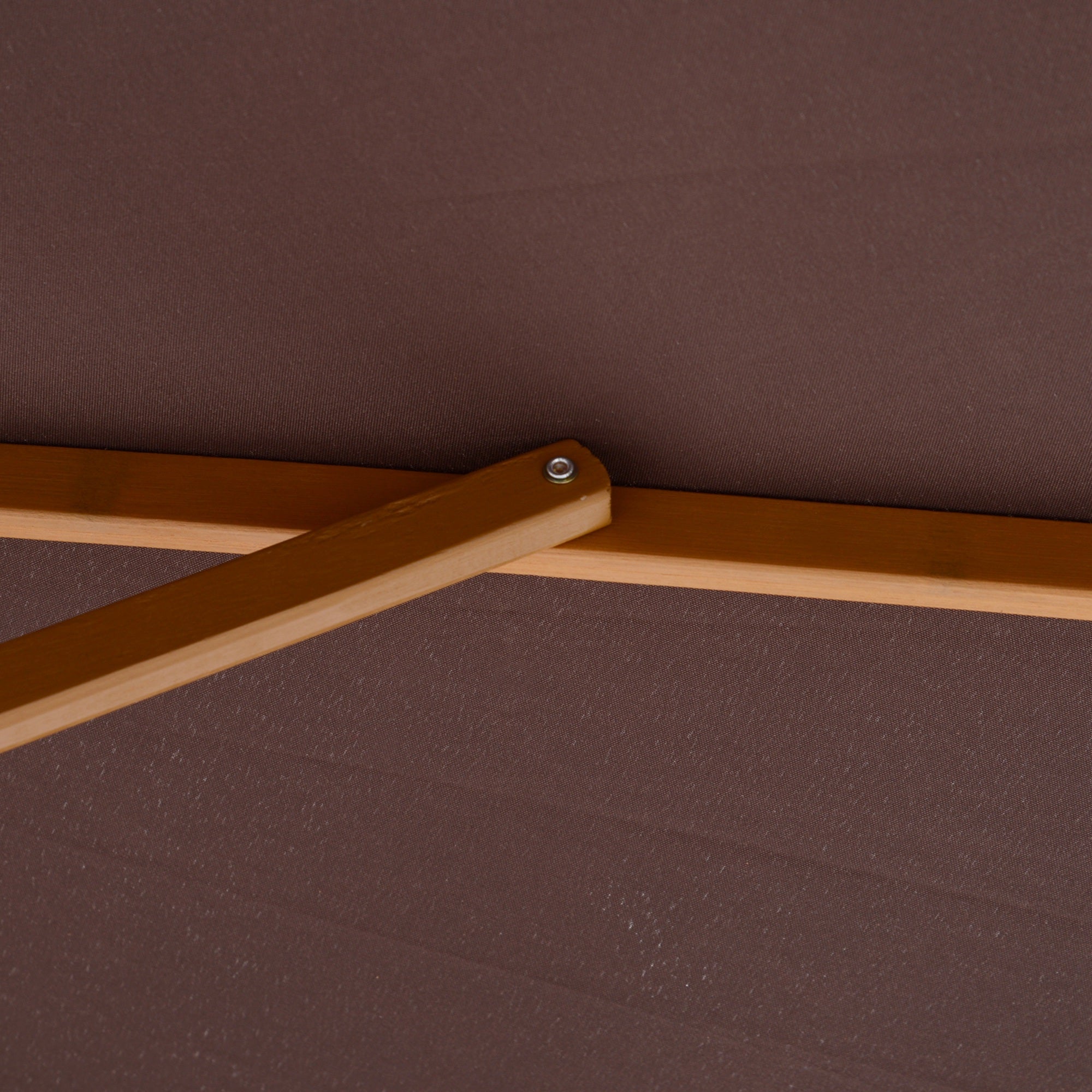 Kozy 3(m) Garden Parasol, Pulley Operated Patio Umbrella, Wooden Parasol, Table Market Umbrella with Rope Pulley Mechanism and 8 Ribs, Coffee