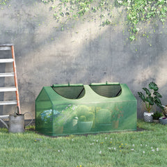 Outsunny Mini Greenhouse, Small Plant Grow House for Outdoor with Durable PE Cover, Observation Windows, 119 x 60 x 60 cm, Green | Aosom UK