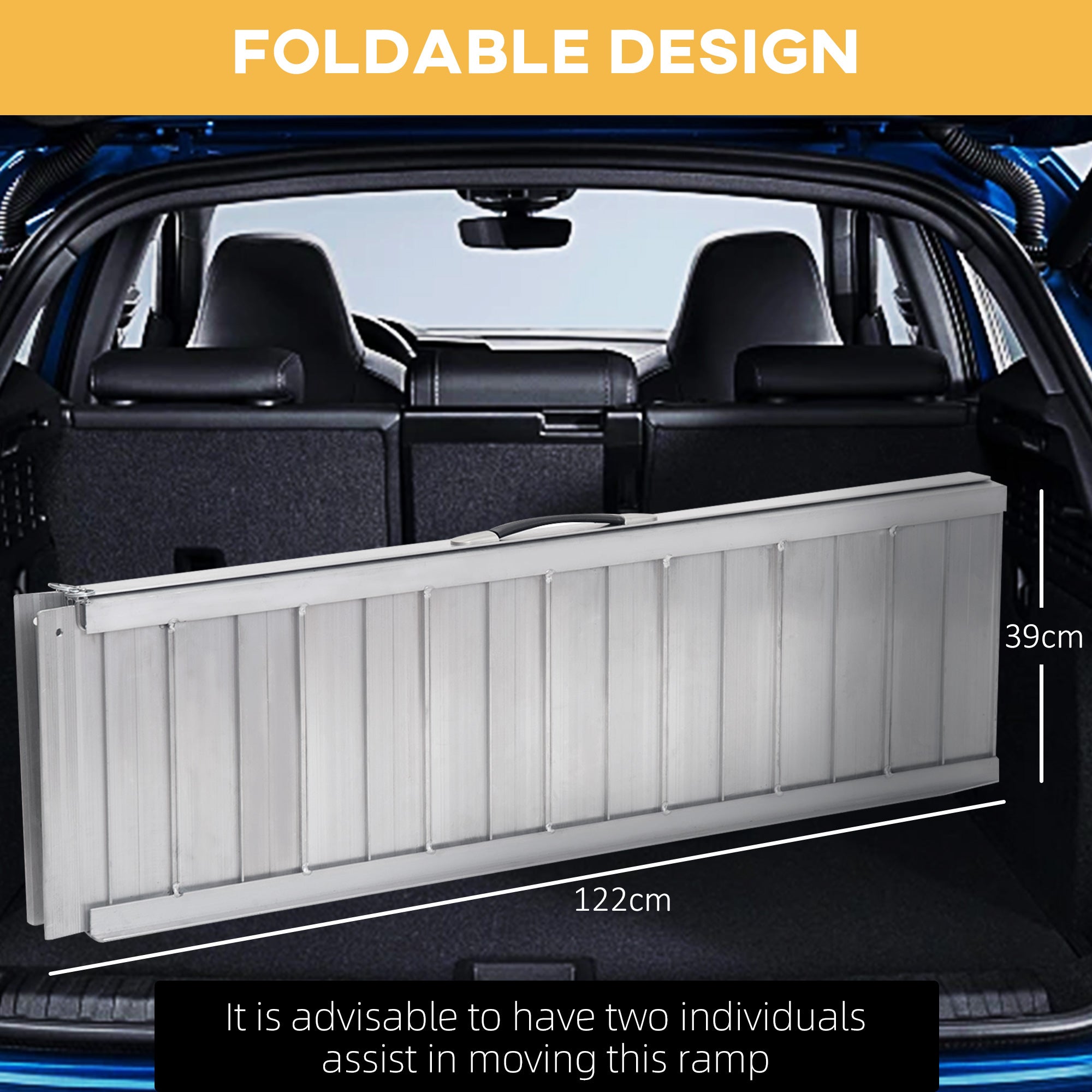 Kozy 4ft Folding Aluminum Wheelchair Ramp Scooter Portable Mobility Assist Suitcase Access Aid Disabled