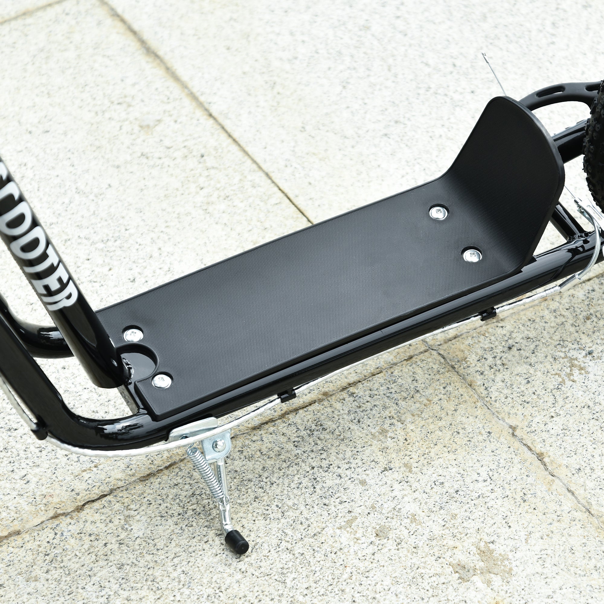 Kozy Teen Kick Scooter with Adjustable Handlebar, Inflatable Wheels, Two Brakes, Black