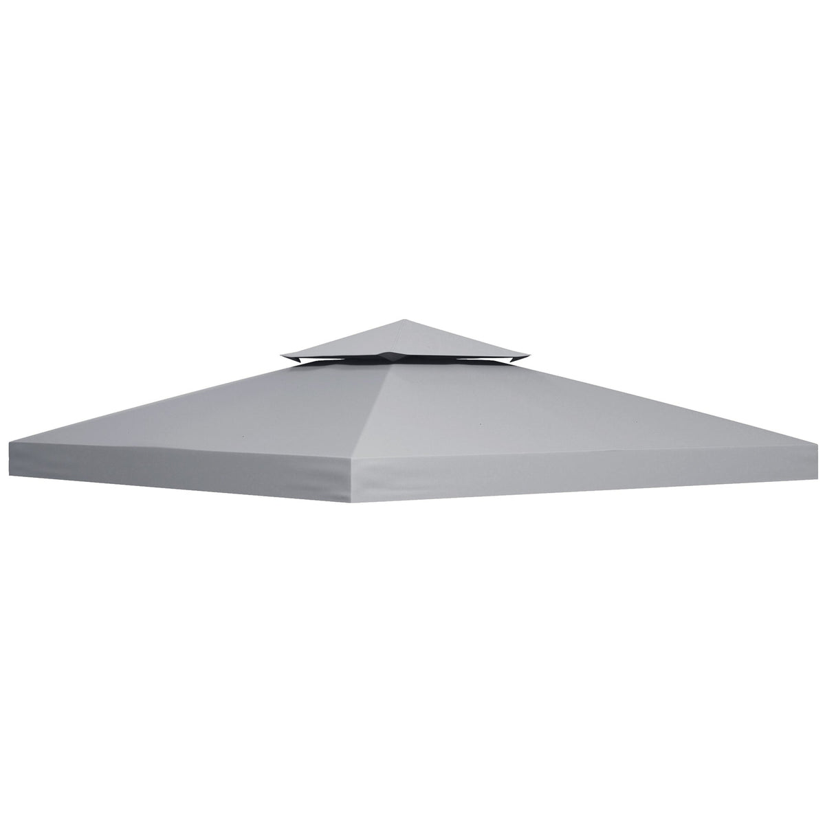 Outsunny 3 x 3(m) Gazebo Canopy Roof Top Replacement Cover Spare Part Light Grey (TOP ONLY) | Aosom UK