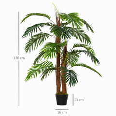 Kozy Artificial Plant Bamboo Artificial Tree Height 120 cm with Pot for Home Indoor Decor
