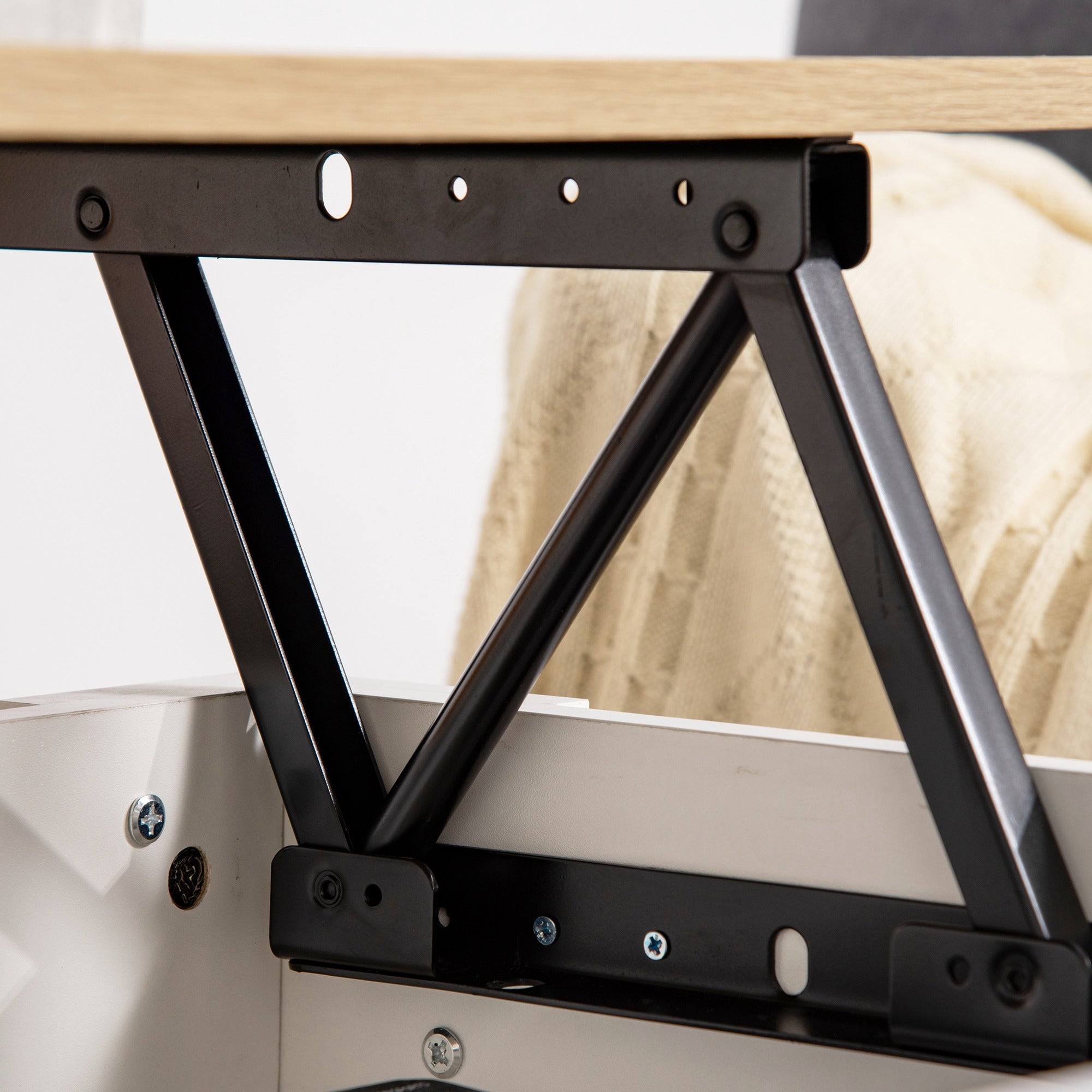 Kozy Lift Top Coffee Table with Hidden Storage Compartment, Lift Tabletop Pop-Up Center Table for Living Room