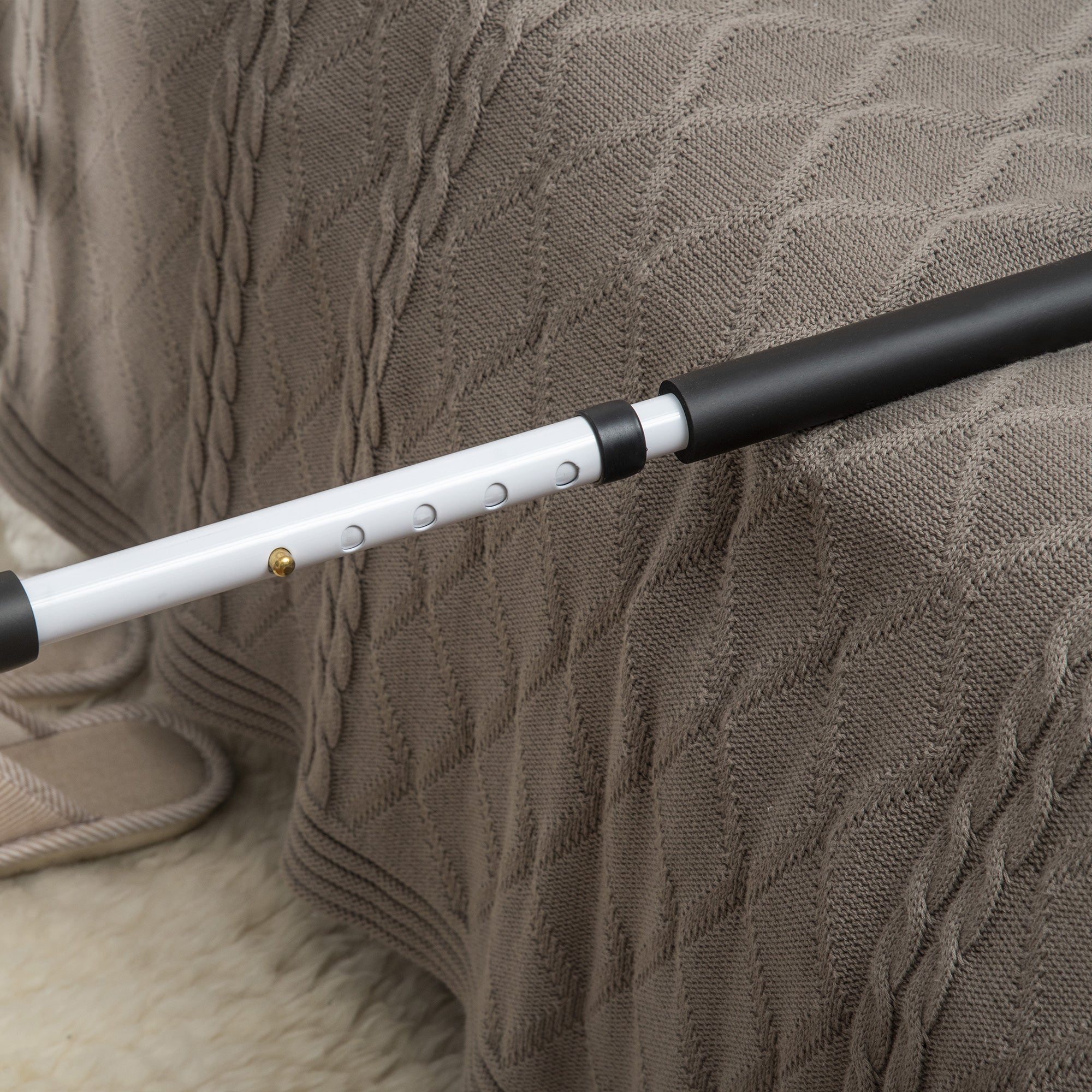 Kozy Safety Bed Rail, Height Adjustable Bed Assist Rail with Storage Pocket, Grab Bar for Disabled and Senior, White