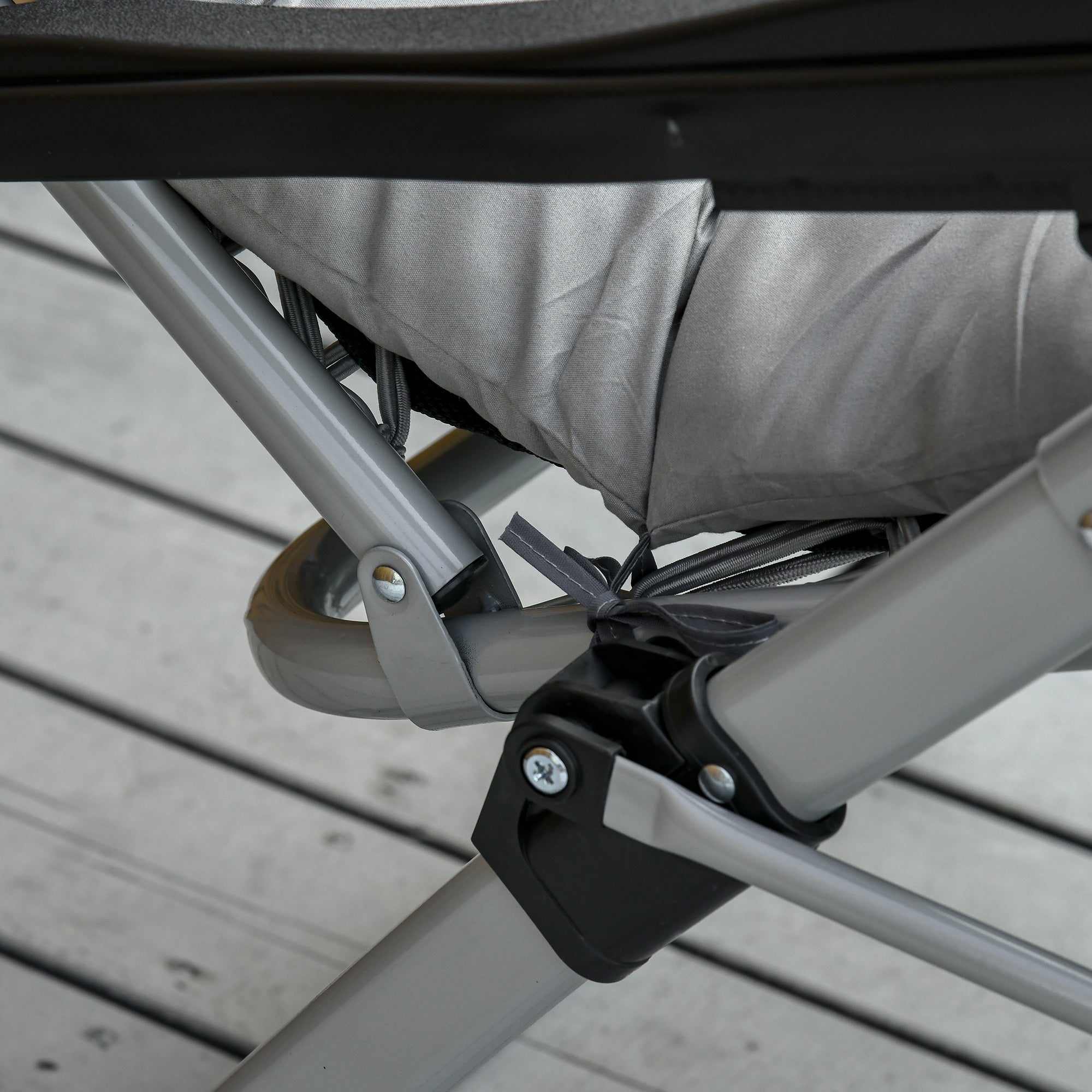 Kozy 2pc Reclining Zero Gravity Sun Loungers ,Folding Chaise Lounge Chair with Cushions, Light Grey