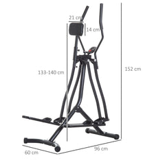 HOMCOM Air Walker Glider Home Gym Cross Trainer Fitness Exercise Machine with LCD Monitor