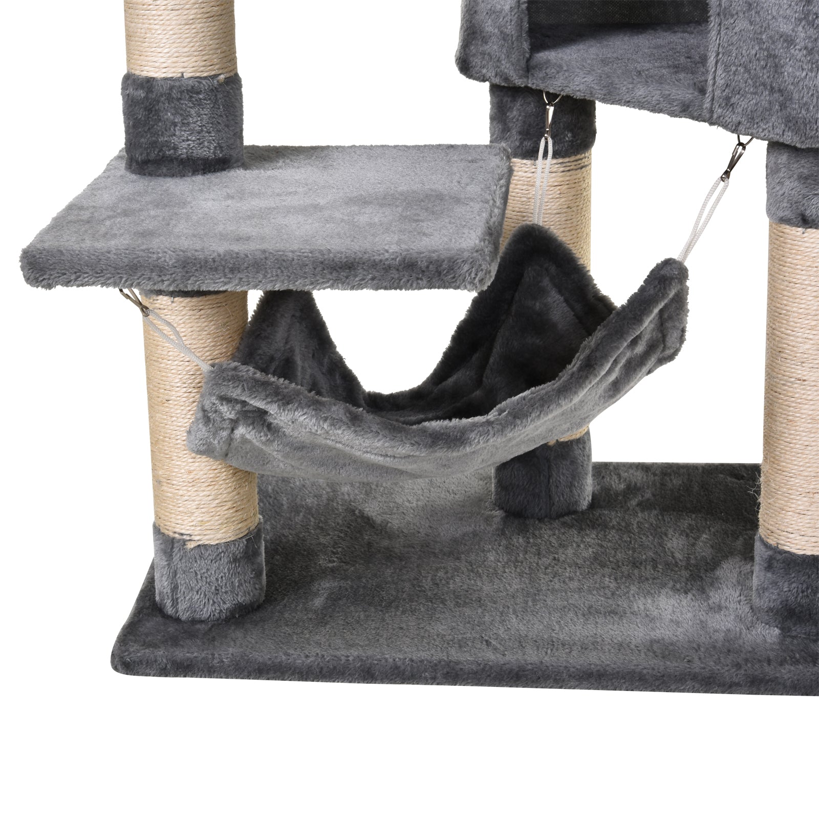 PawHut Cat Tree Condo Tower, Multi