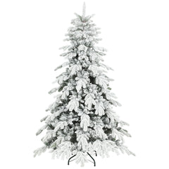 Kozy - 6ft Super Flocked Christmas Tree - Green/White