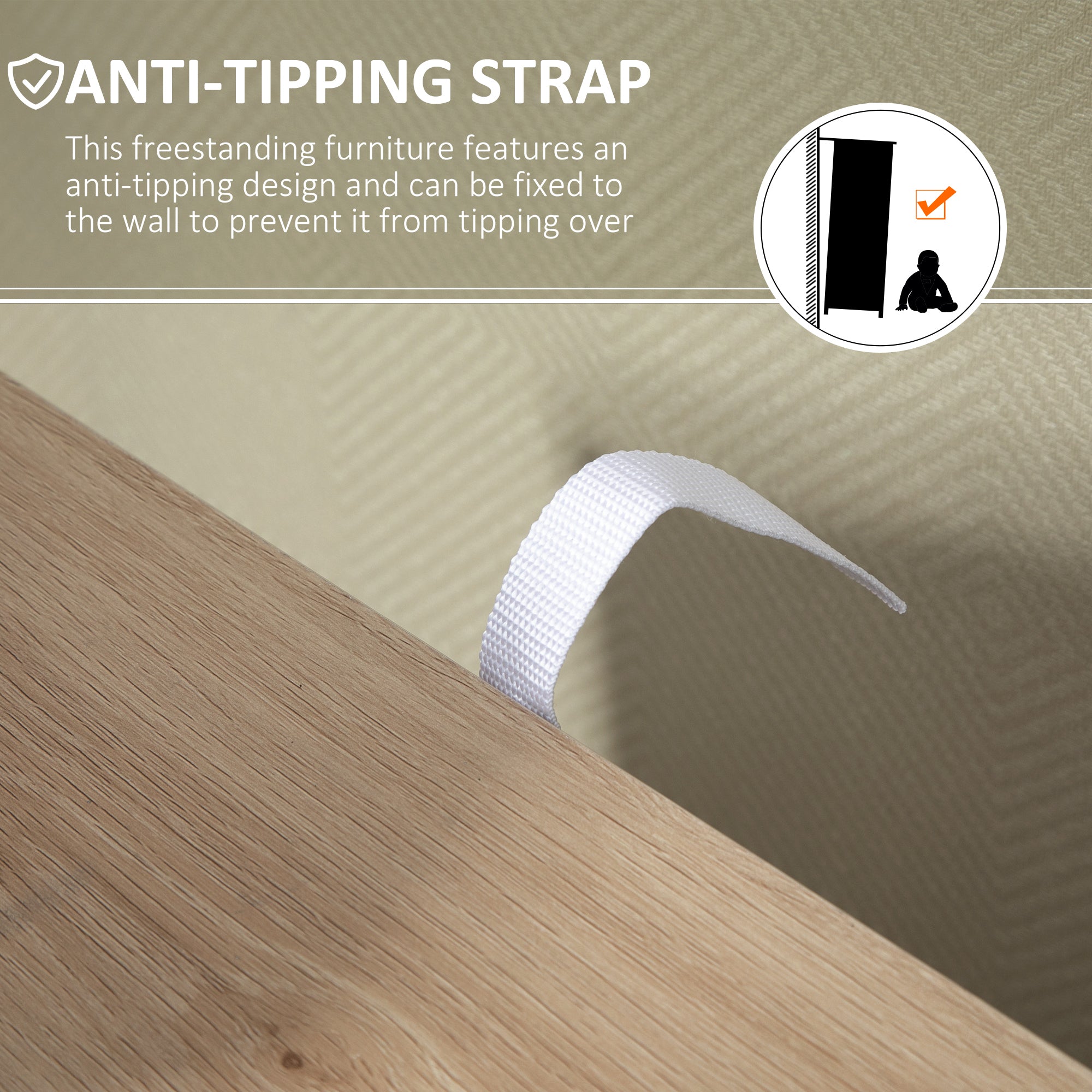 Kozy Bathroom Cabinet, Freestanding Storage Cabinet with 4 Drawers, Door Cupboard for Living Room, Kitchen, Bedroom, Natural