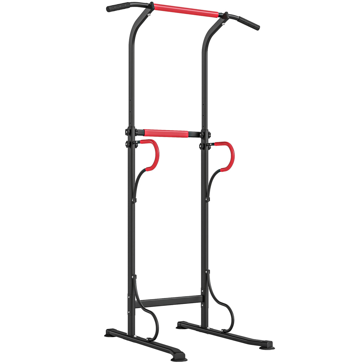 Kozy Steel Multi-Use Exercise Power Tower Pull Up Station Adjustable Height W/ Grips