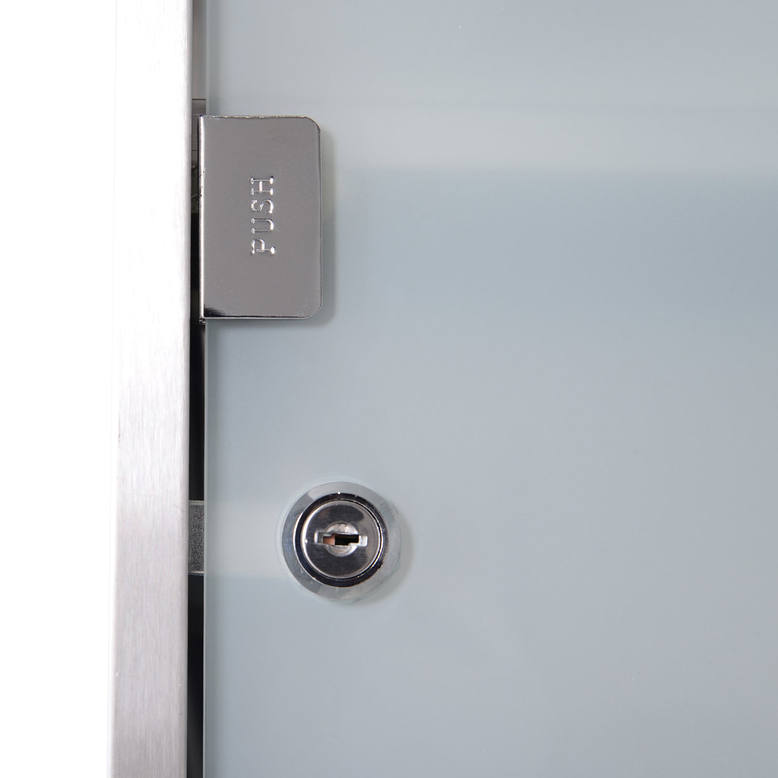 Kozy Stainless Steel wall mounted Medicine Cabinet with 2 Shelves + Security Glass Door Lockable 48 cm(H)