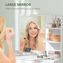Kozy - Dressing Table with Mirror and Storage - White