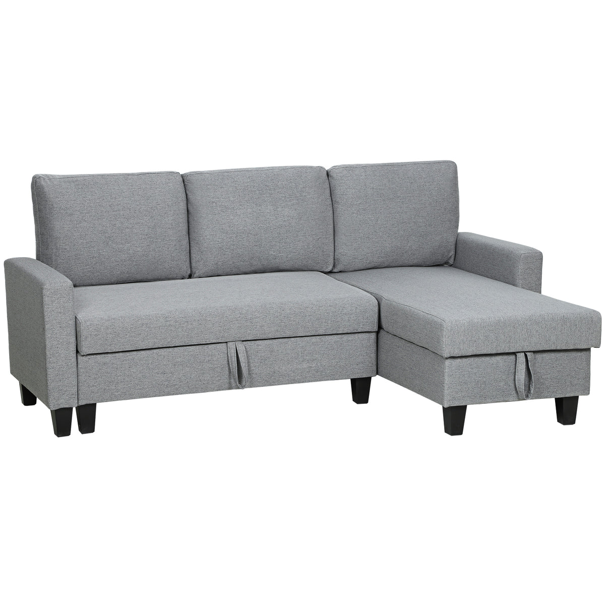 Kozy Three-Seater Storage Sofa Bed - Grey