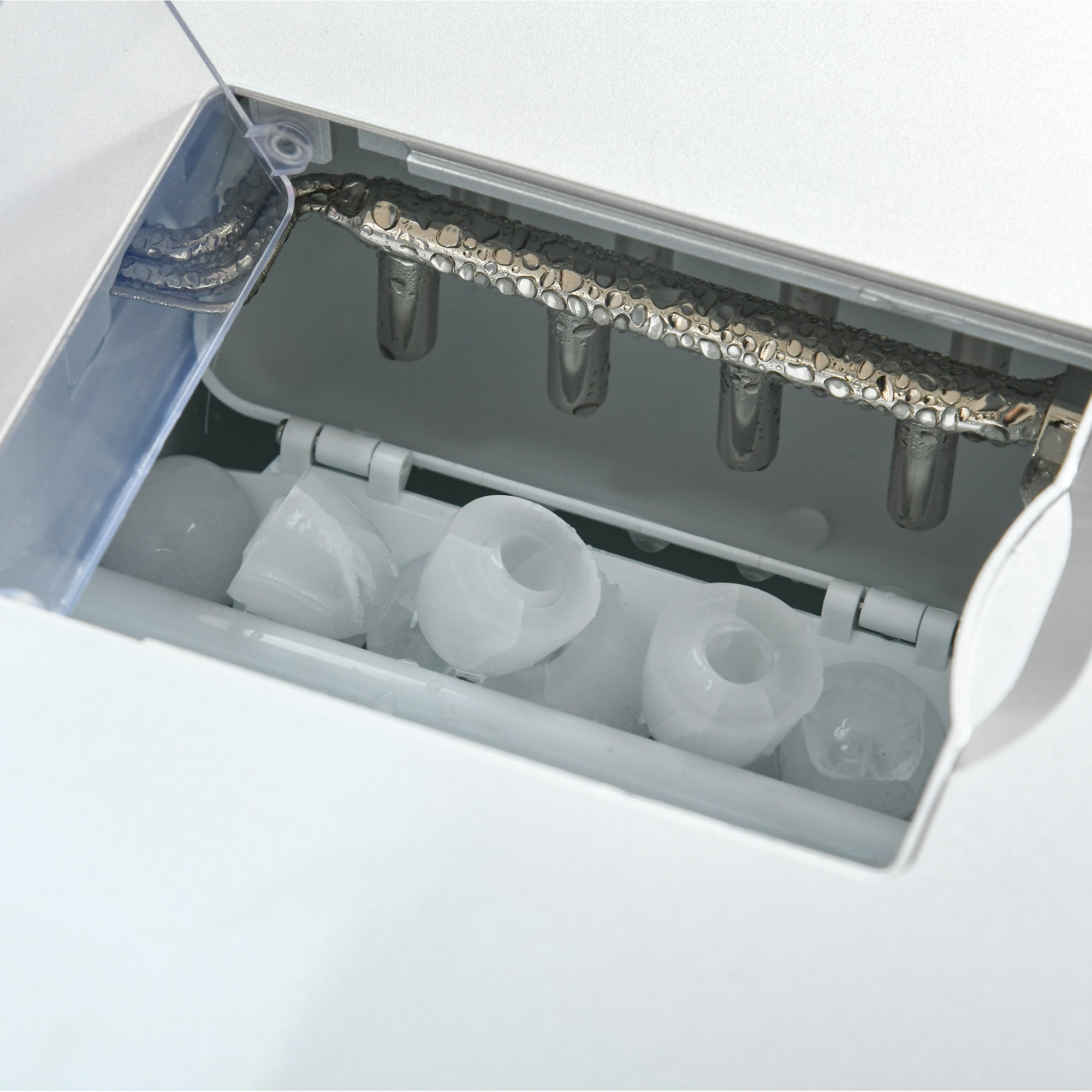 Kozy 3L Ice Maker Machine and Water Dispenser, 12kg in 24H, 2 Sizes 9 Ice Cubes Ready in 6-10 Mins Ice Machine, Silver