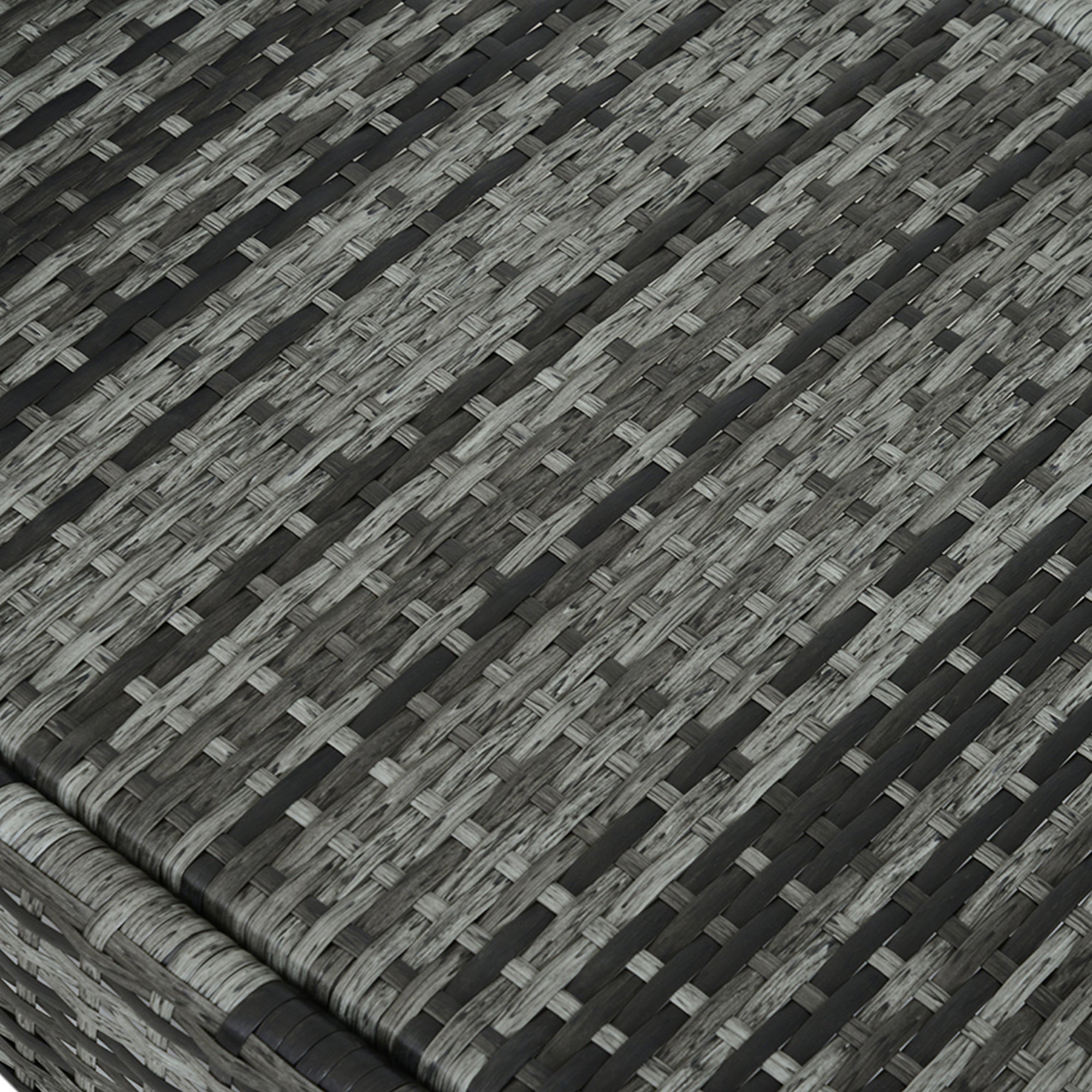 Kozy 2PC Rattan Sun Lounger Recliner Bed Reclining Chair Patio Garden Outdoor Wicker Weave Adjustable Headrest with Fire Retardant Cushion – Grey