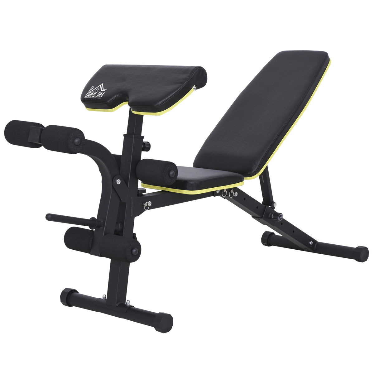 Kozy PVC Upholstered Steel Sit-Up/Dumbbell Duo Bench Black