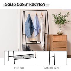 HOMCOM Metal Clothes Rack Coat Garment Hanger Hallway Organiser Hanging Rail Stand 2