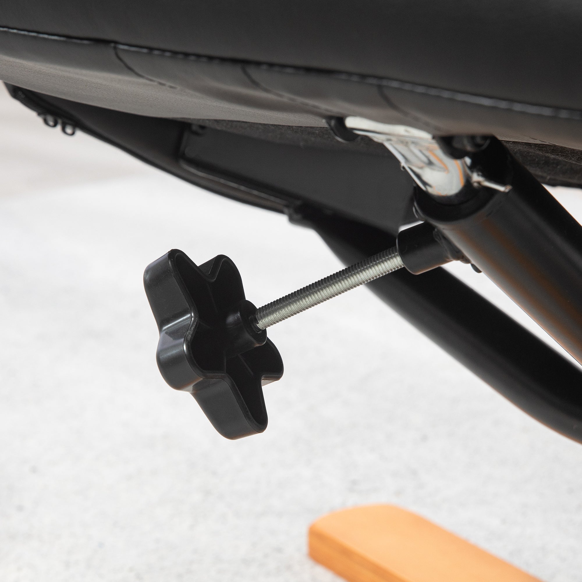 Kozy - Rocking Recliner Chair with Footstool, PU Leather Recliner Armchair with Wood Base, Upholstered Reclining Chair for Living Room Bedroom, Black