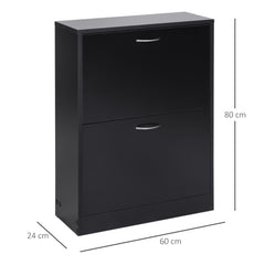 HOMCOM Modern Shoe Cabinet, 2