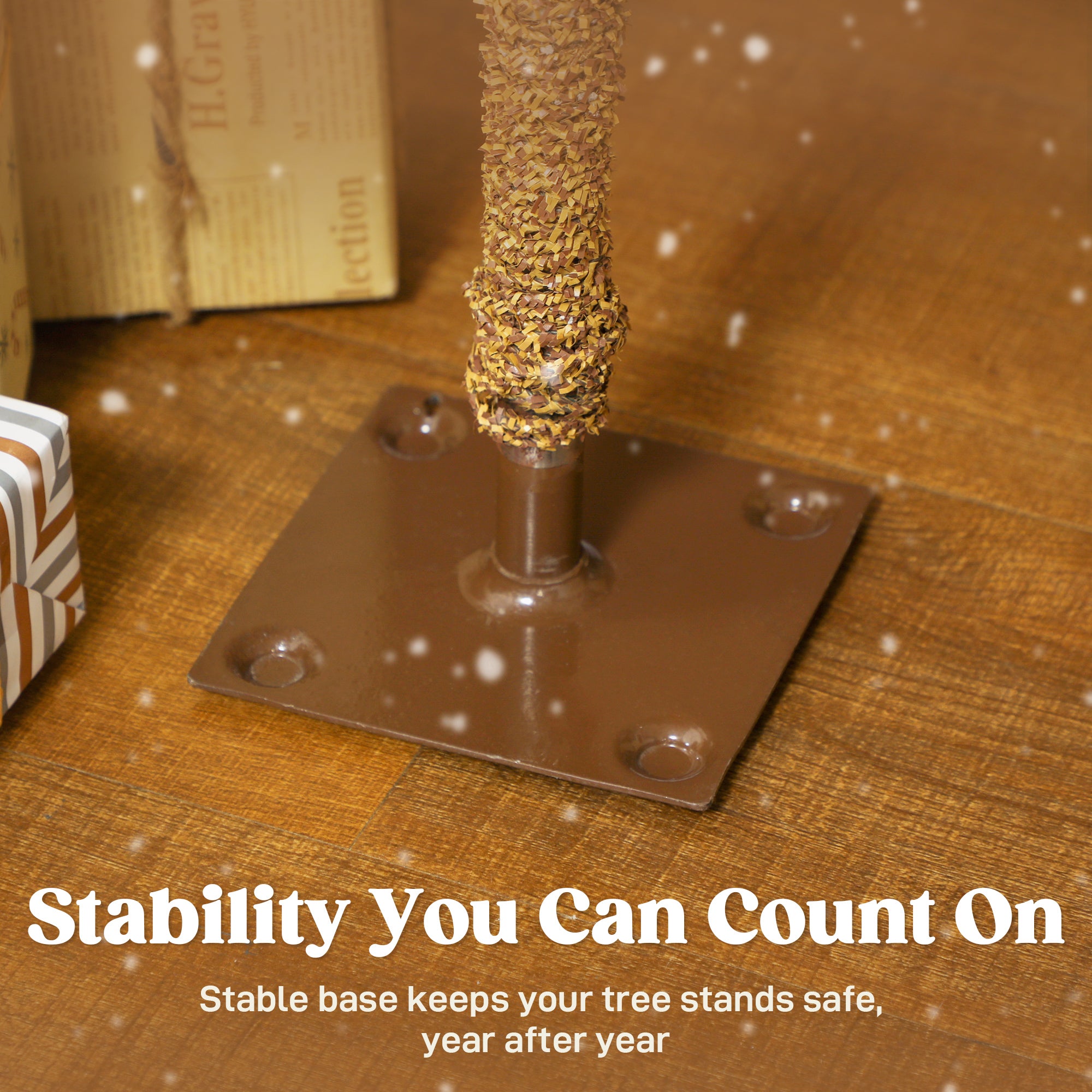 Kozy - Set of 3 Pencil Flocked Christmas Tree, 3ft 4ft 5ft