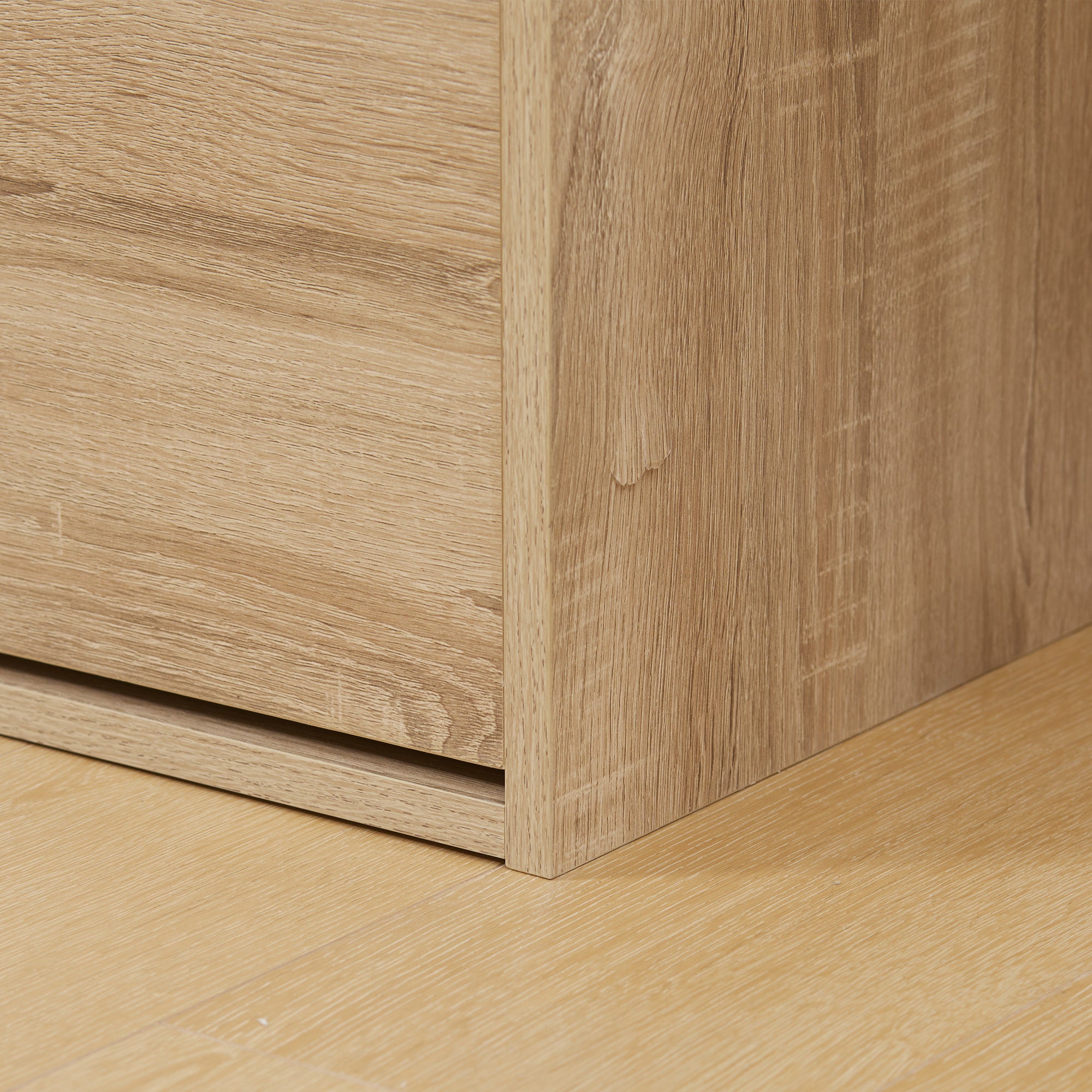 Kozy Shoe Bench with Cushion for 4 Pair of Shoes, Storage Bench with Padded Seat, Flip-up Cabinet and Hidden Space for Entryway, Natural