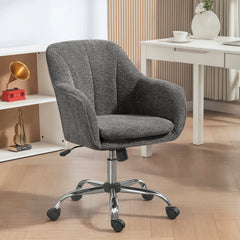 Kozy - Velvet-Feel Office Chair - Grey