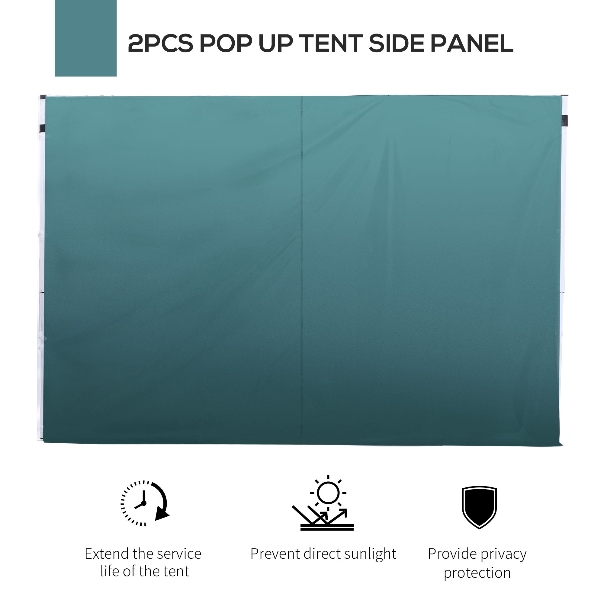 Outsunny 3m Gazebo with Versatile Exchangeable Side Panel, Perfect for Outdoor Events and Gatherings, Green