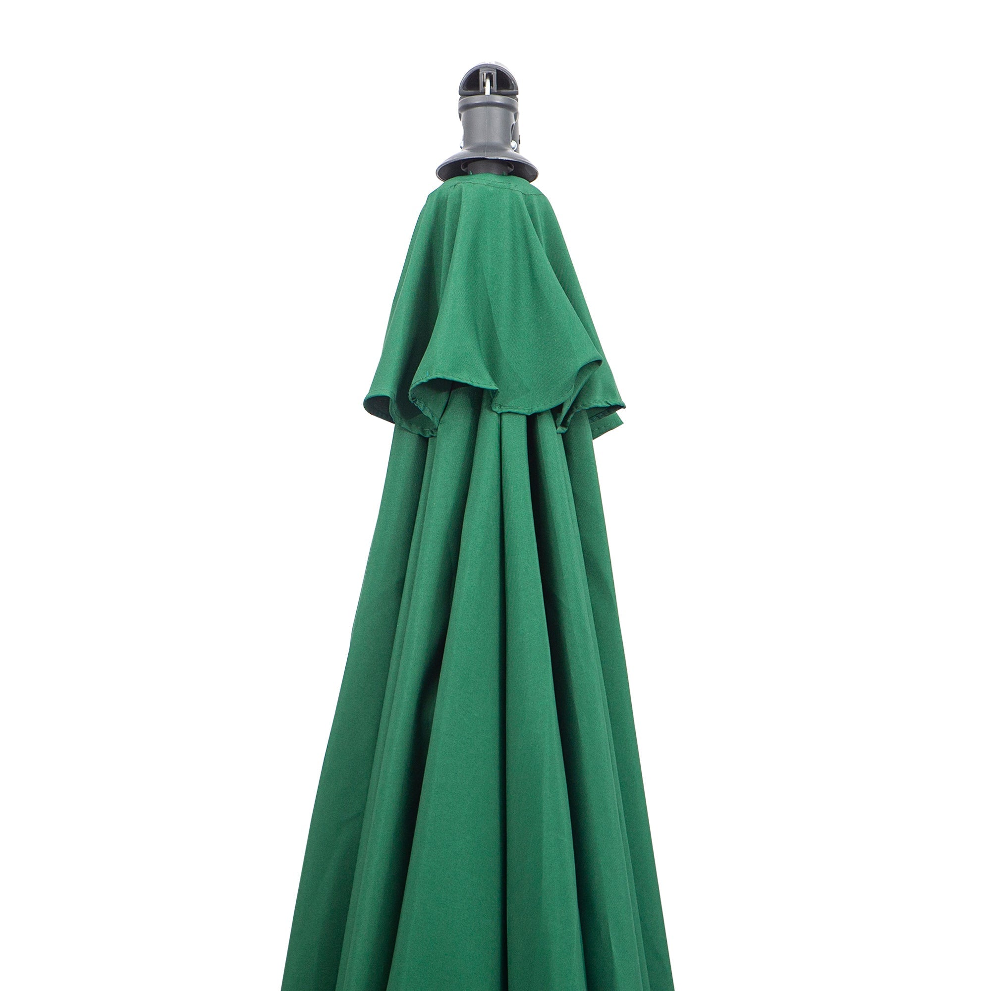 Outsunny Waterproof Banana Cantilever Parasol: 3m Hanging Umbrella with Crank & Cross Base, Outdoor Sun Shelter, Verdant Green | Aosom UK