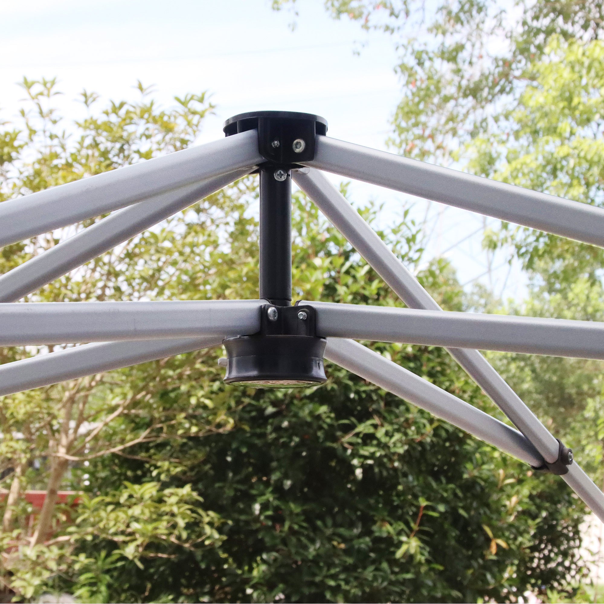 Kozy 3 x 3(M) Pop Up Gazebo, UPF 50+ Foldable Canopy Tent with Wheeled Carrybag, 4 Leg Weight Bags, Height Adjustable Marquee Shelter 1 person easy setup for Outdoor Garden Patio Party, Dark Grey