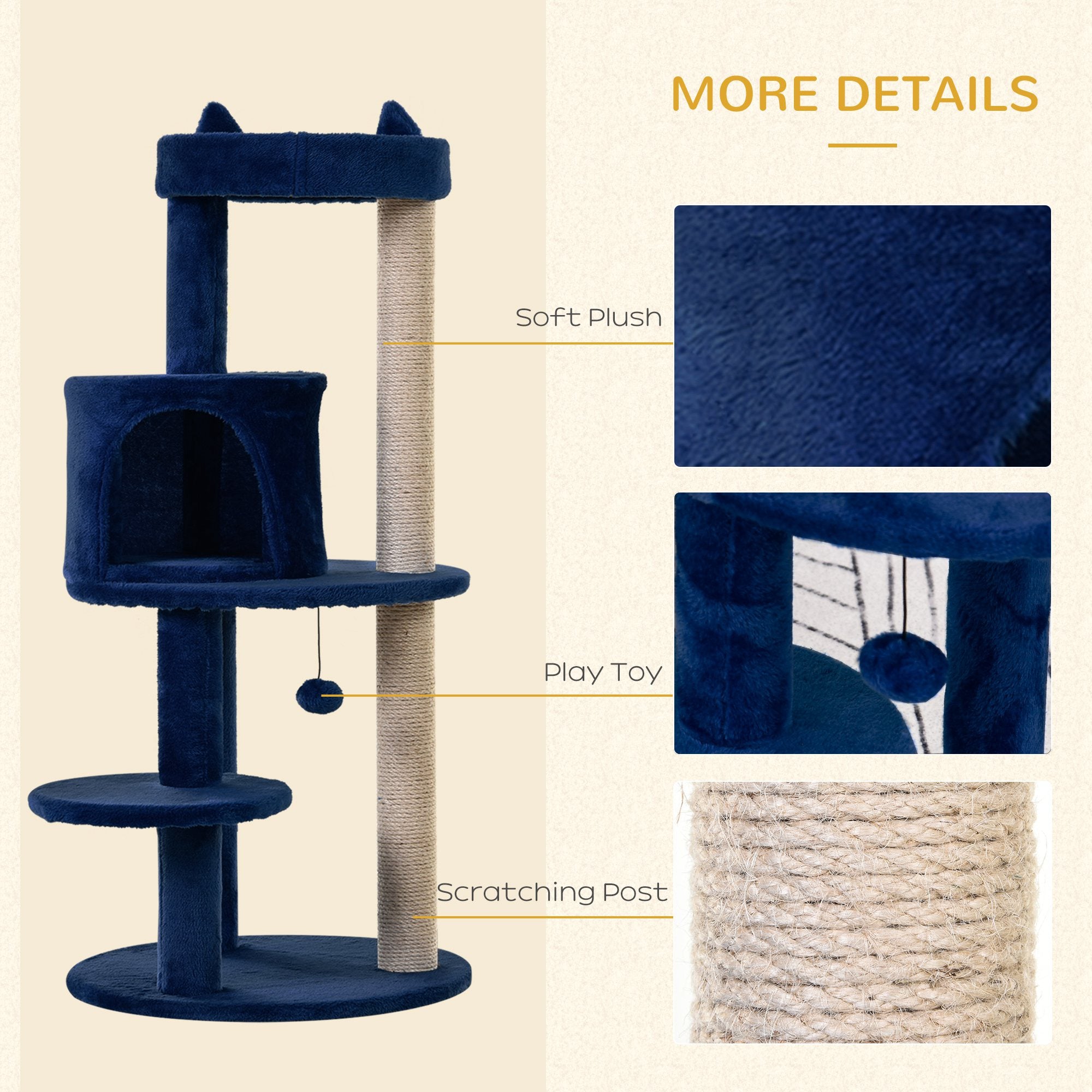 PawHut Cat Scratching Post, 3