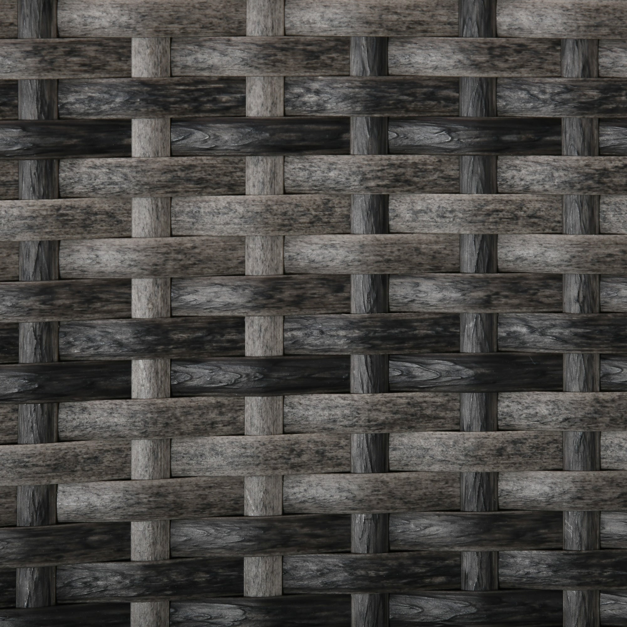 Kozy 3 Pieces Rattan Bistro Set, Wicker Garden Furniture Set with 2-Tier Coffee Table and Chairs, Washable Cushions, for Outdoor Patio Balcony, Mixed Grey