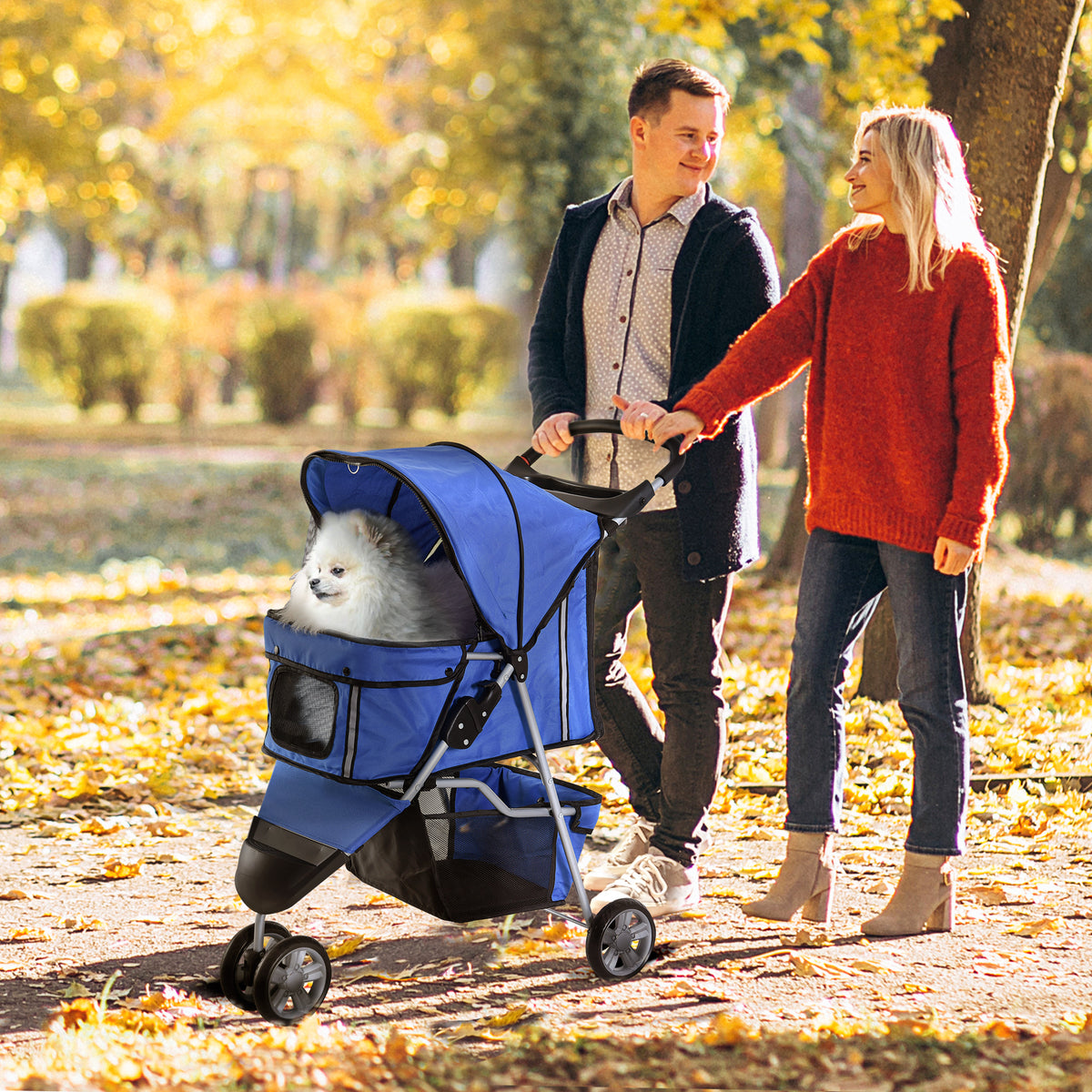 PawHut Pet Stroller for Dogs, Three