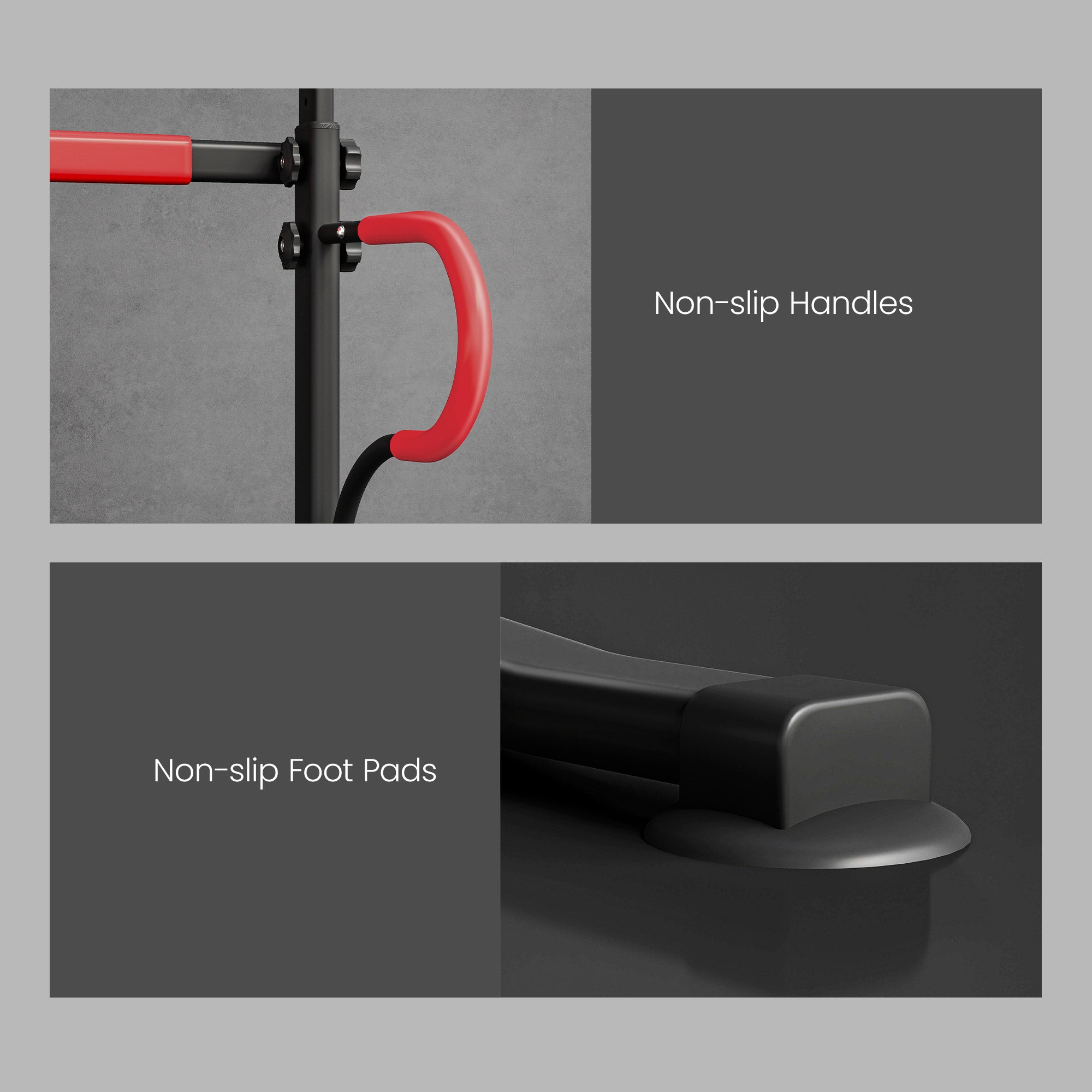 Kozy Steel Multi-Use Exercise Power Tower Pull Up Station Adjustable Height W/ Grips