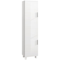 Kozy - Tall Bathroom Cabinet, Freestanding Bathroom Cabinet with Adjustable Shelves and Double Doors