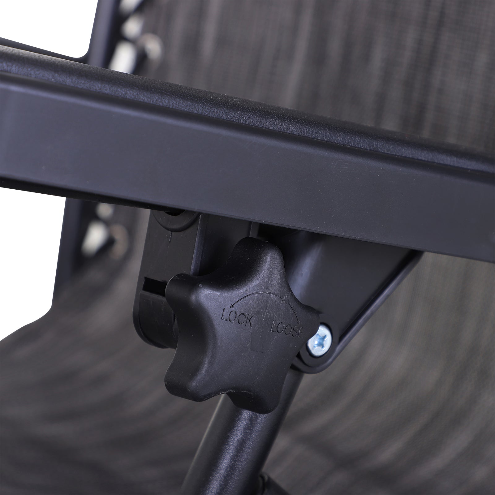 Kozy Foldable Reclining Garden Chair with Headrest, Zero Gravity Deck Sun Lounger Seat Chair with Footrest, Armrest, Cup Holder & Canopy Shade, Grey