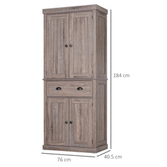 HOMCOM Traditional Colonial Freestanding Kitchen Cupboard Storage Cabinet