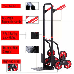 DURHAND Steel Climbing Handling Trolley w/Hand Trucks 6