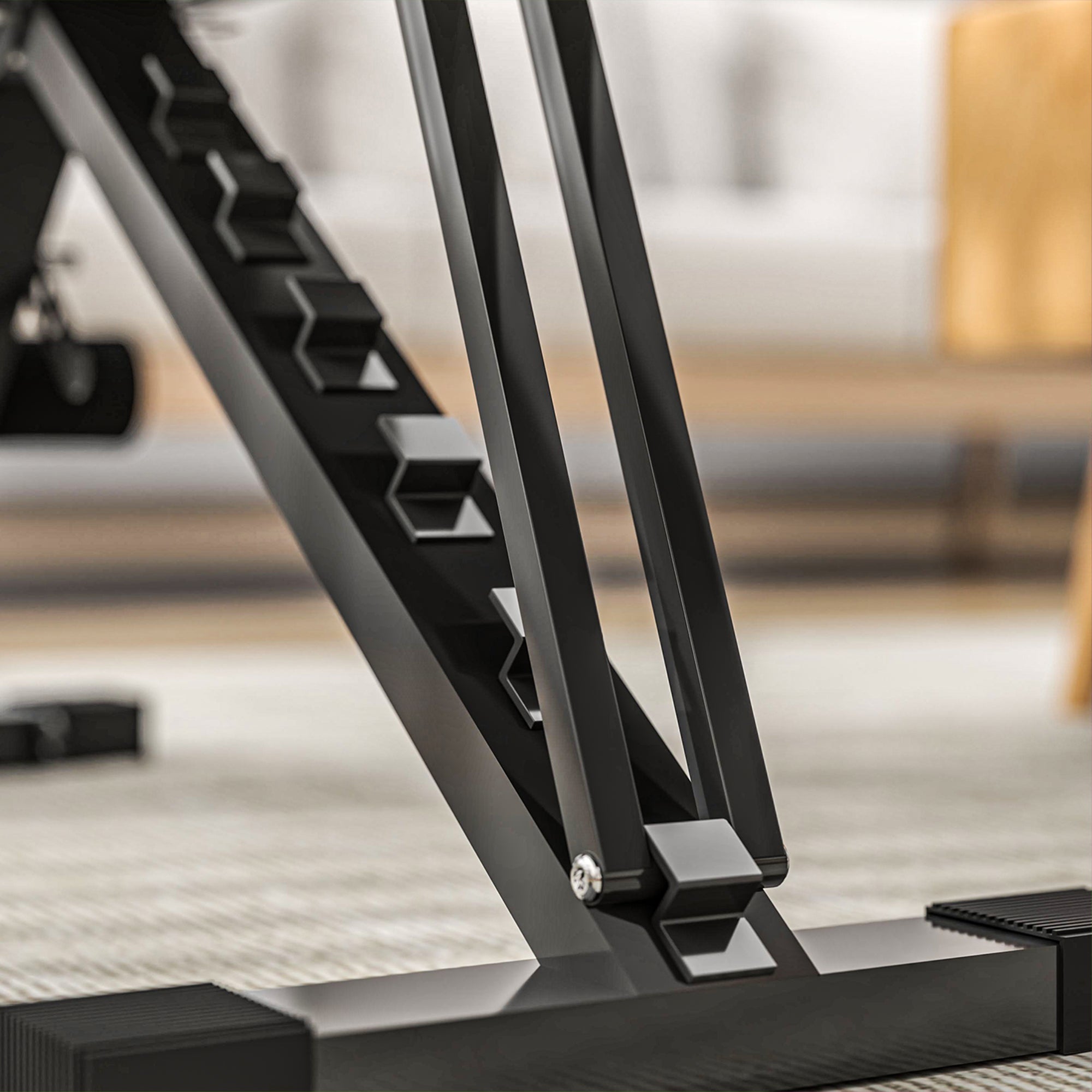 Kozy Foldable Weight Bench, Adjustable Incline Flat Bench Press with 6-Level Backrest, 4-Level Seat, Leg Extension for Home Gym Workout Full Body Strength Training