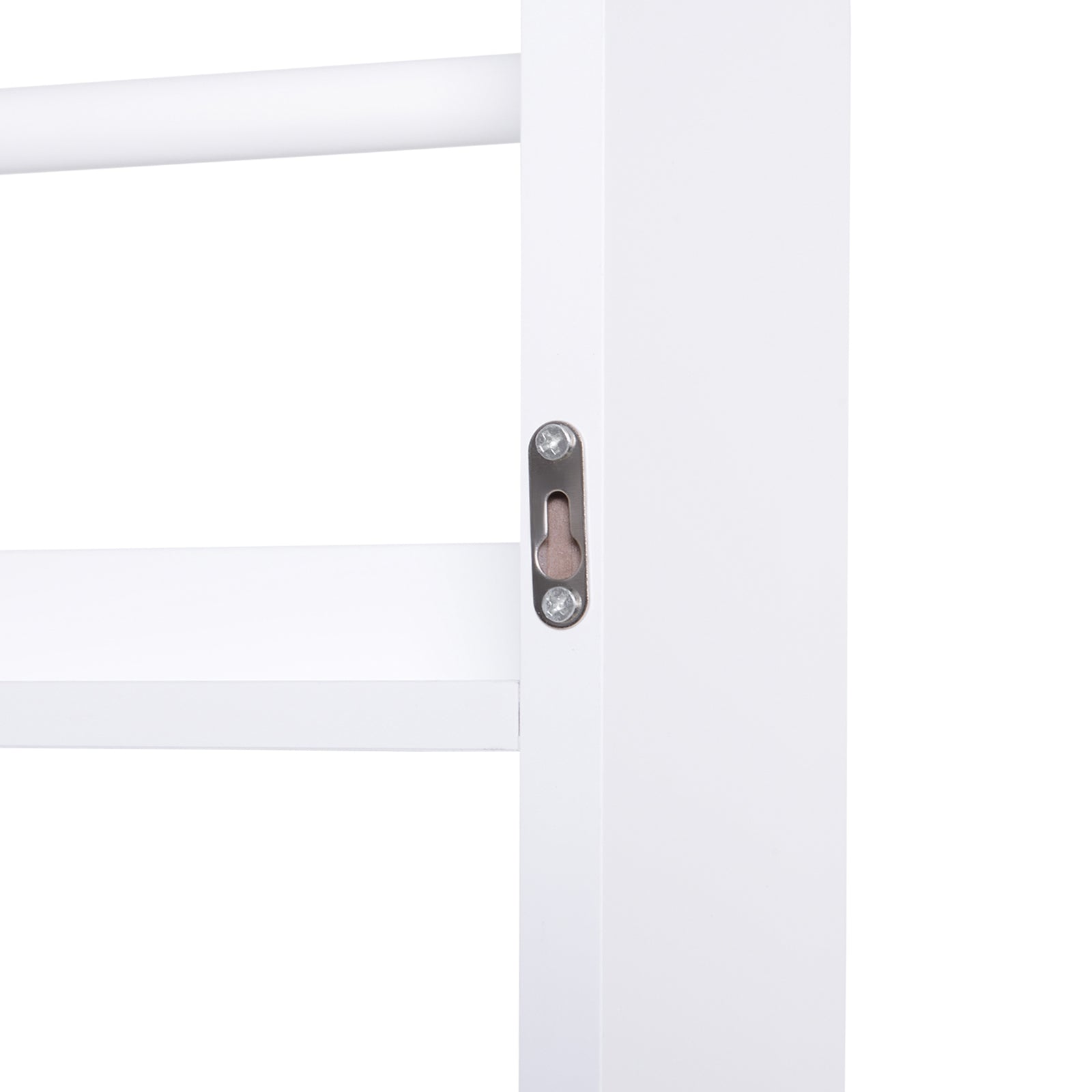 Kozy Bookcase, 4 Tier Wall Mounted Bookshelf, 15cm Depth Storage Shelving Rack for Bedroom Nursery Office Home, Accessories Supplies, White