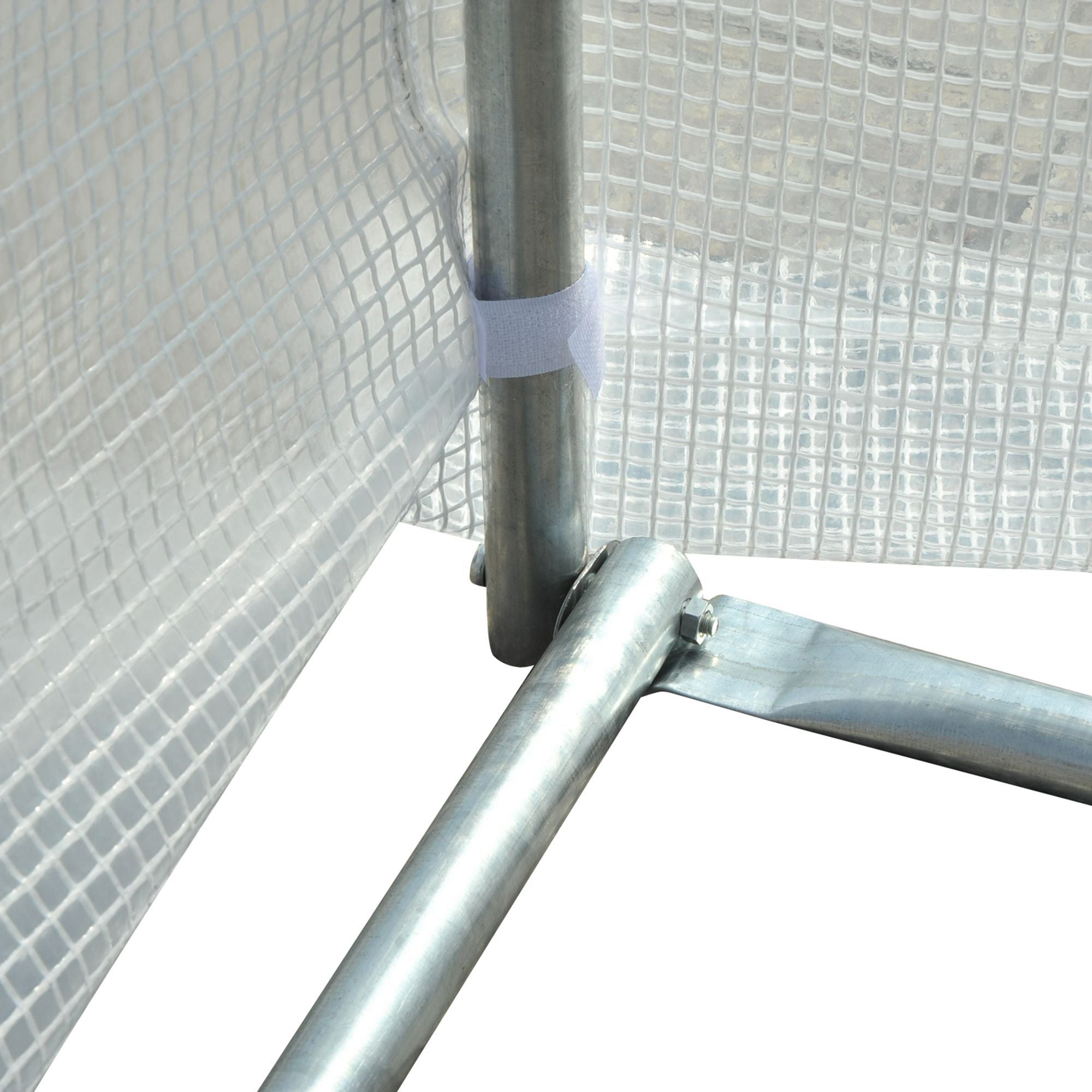 Kozy 6 x 3 x 2 m Polytunnel Greenhouse, Walk in Polytunnel Tent with Metal Frame, Zippered Door and 8 Windows for Garden and Backyard, White