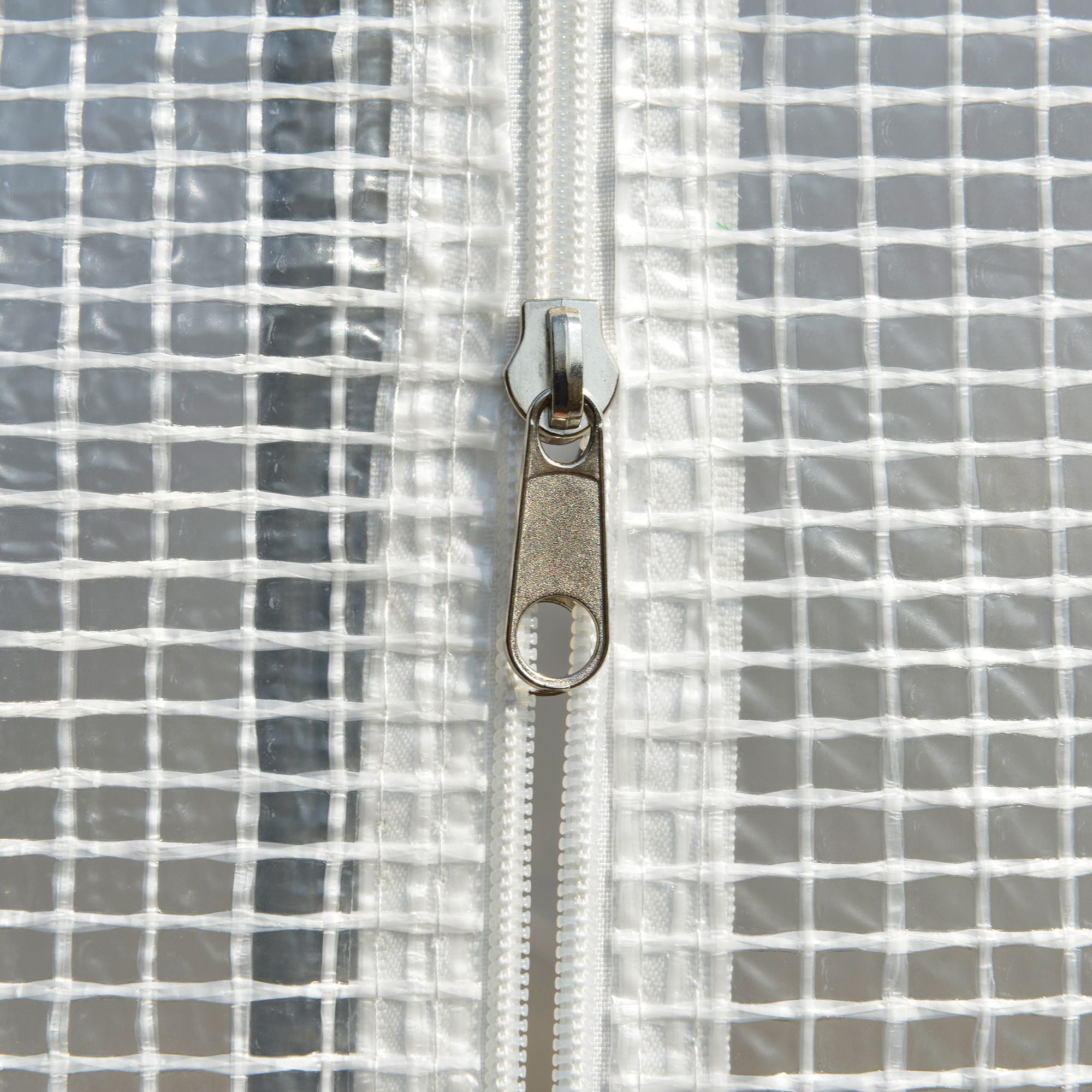 Kozy Walk-in Polytunnel Greenhouse Green House with Roll-up Sidewalls, UV-resistant PE Cover, 3 x 2 x 2m, White