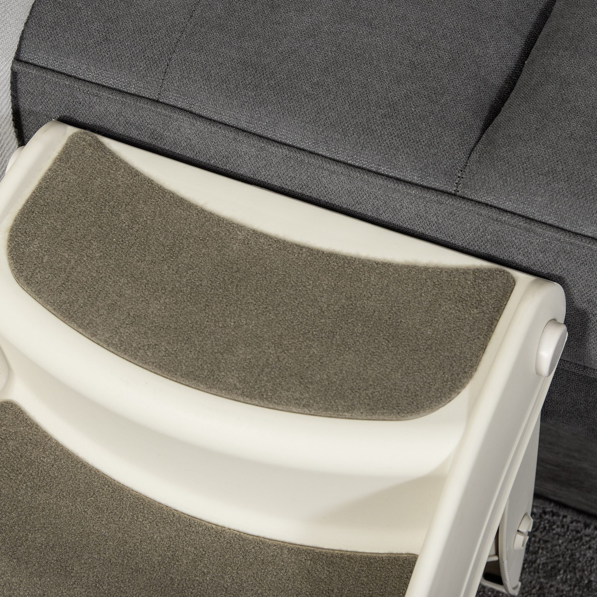 Kozy Foldable Pet Stairs Portable Dog Steps 3-Step Design with Non-slip Mats for High Beds, Sofas, 49 x 38 x 38 cm, Cream