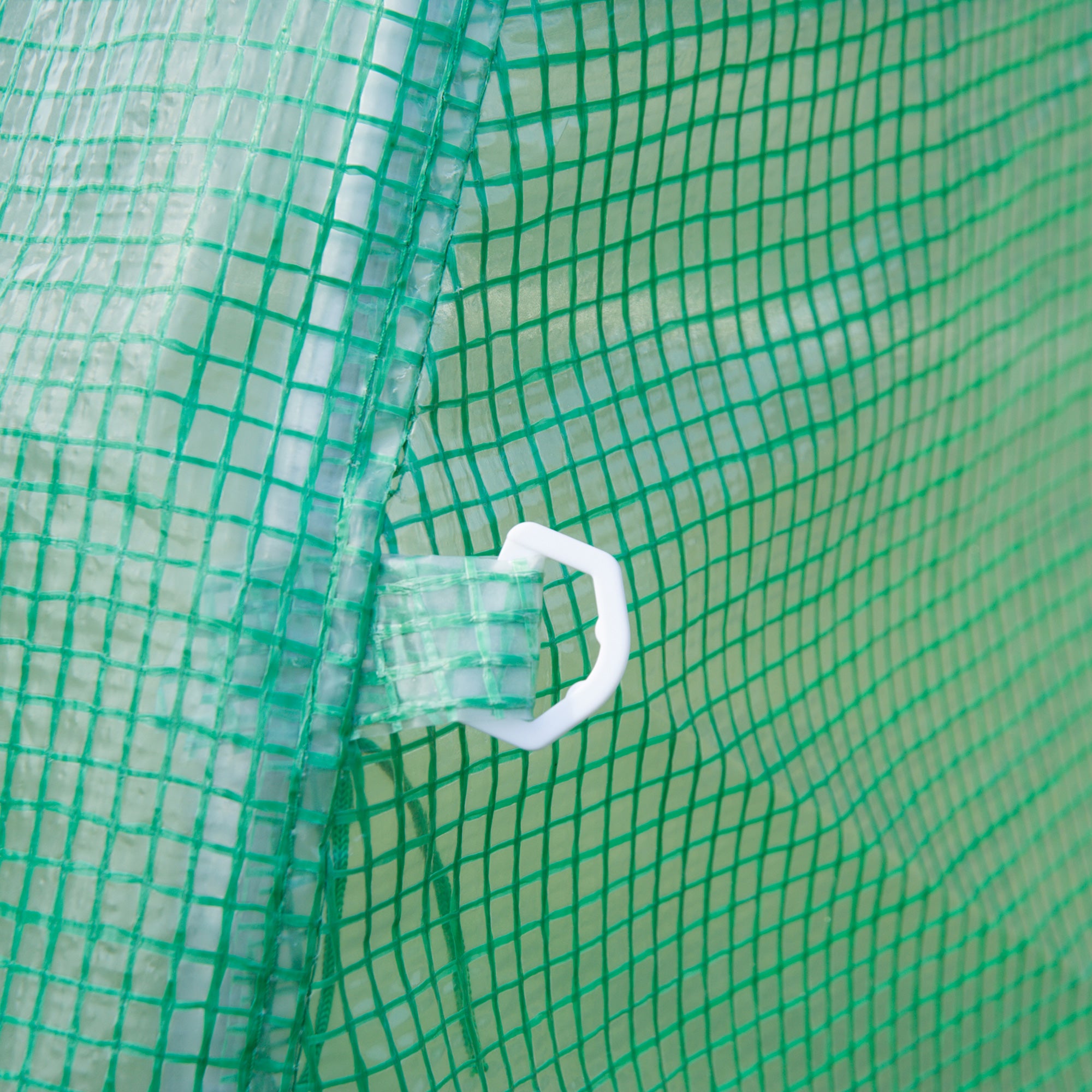 Kozy Walk-in Polytunnel Greenhouse, Outdoor Garden Tunnel Greenhouse Tent with Zipped Roll-Up Door and 8 Mesh Windows, 4 x 2M