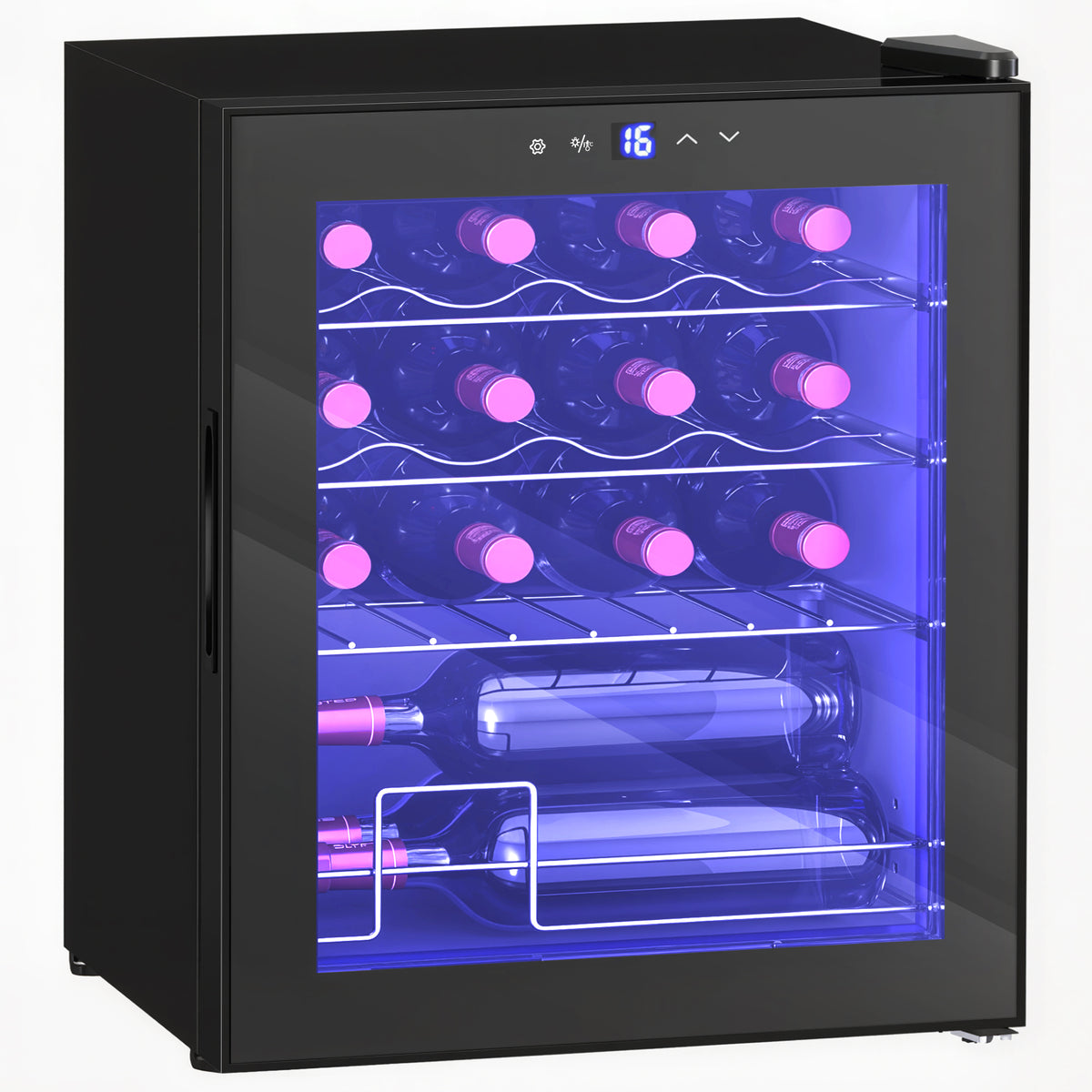 Kozy 42L 16-Bottle Wine Cooler Fridge - Black