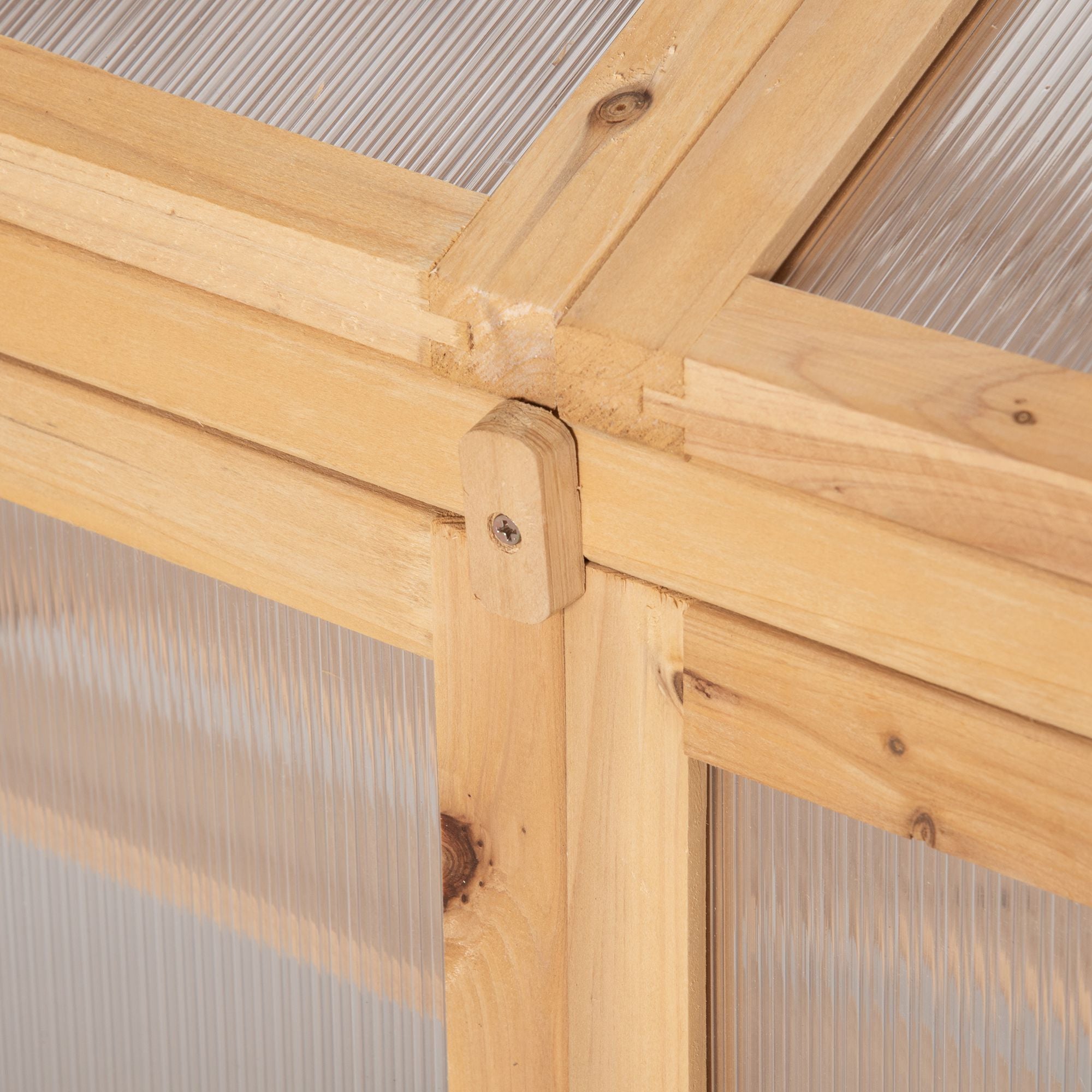 Kozy Wooden Cold Frame Polycarbonate Greenhouse with Openable Top Cover and Double Door, Grow House for Flower, Vegetable and Plants, 70 x 50 x 120cm, Grey