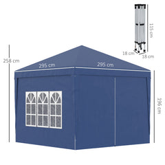 Outsunny Pop Up Gazebo Marquee, size (3m x 3m)