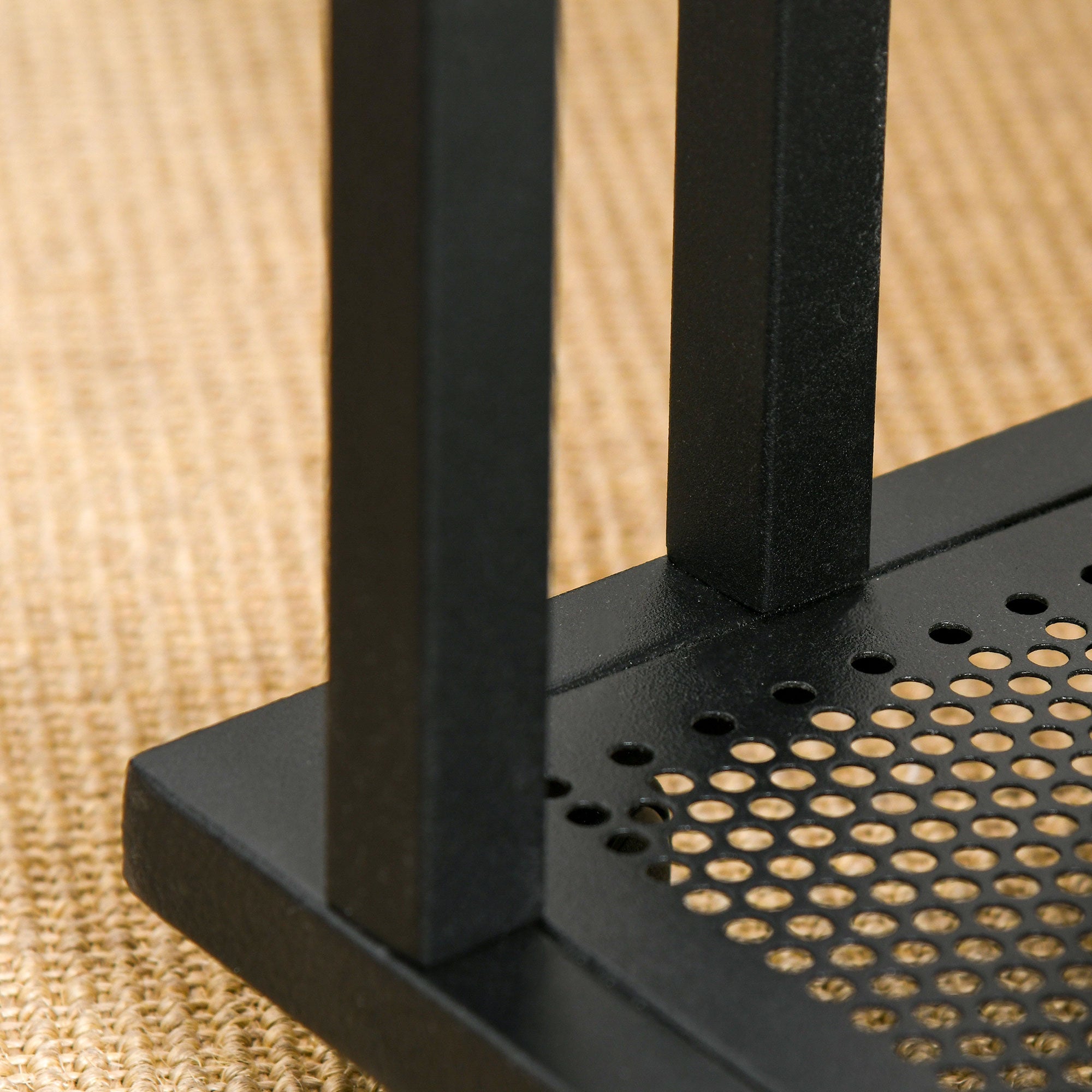 Kozy C Shaped Side Table with Wheels, Mobile End Table, Laptop Stand with Metal Frame and Storage Shelf, Rustic Brown